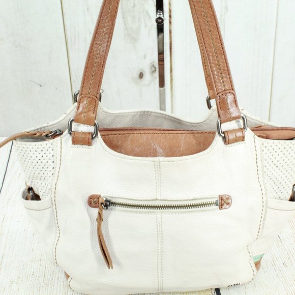 The Sak Cream Brown Leather Purse Shoulder Bag - Picture 3 of 11